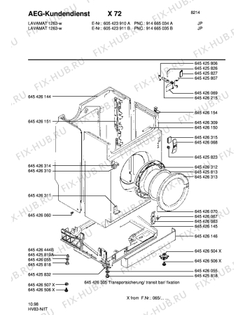 Взрыв-схема стиральной машины Aeg LAV1263 JPN - Схема узла Section2